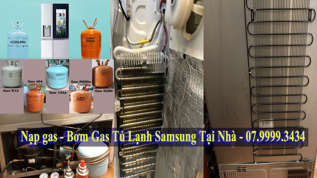 Nạp gas bơm gas tủ lạnh samsung tại nhà